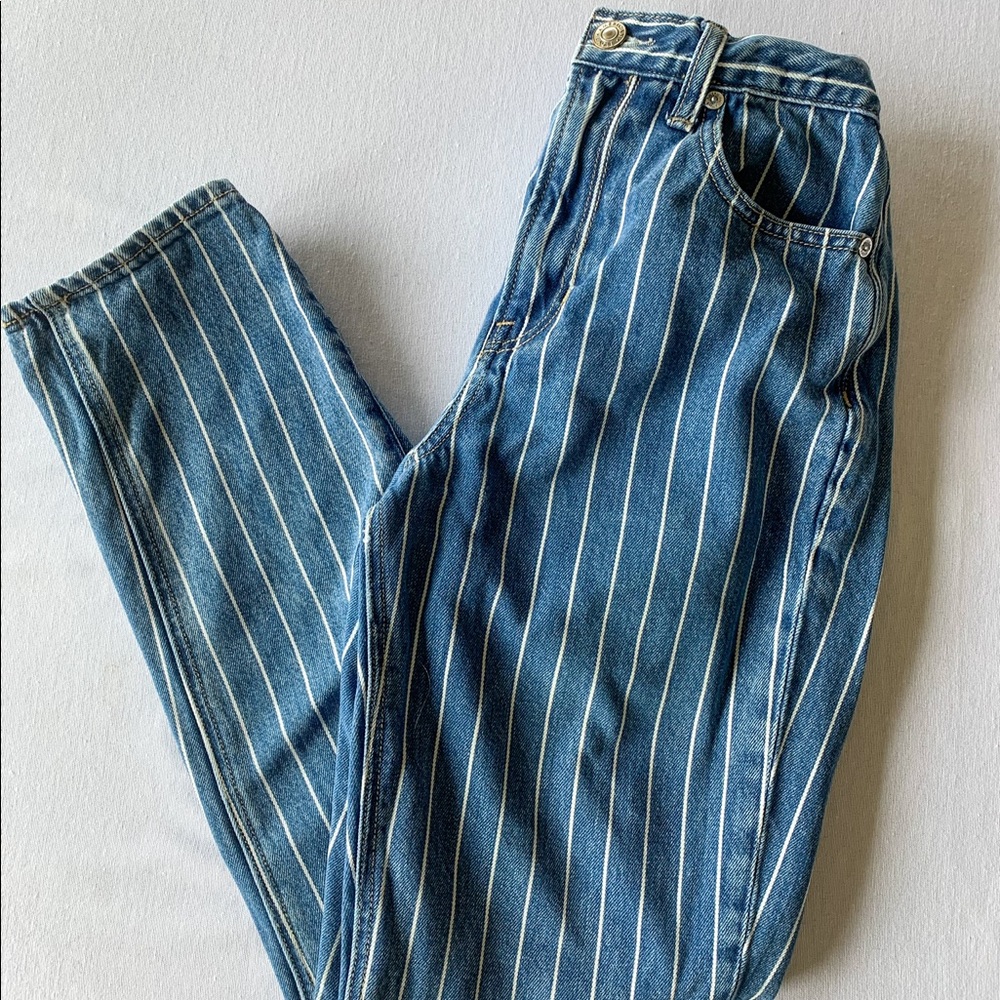 ✨Striped mom jeans